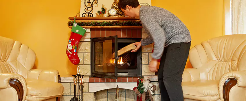 Rusted Metal Fireplace Restoration in Mineola, New York